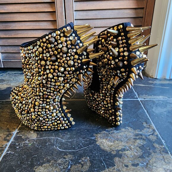 RARE ICONIC GIUSEPPE ZANOTTI SWAROVSKI STUDDED SHOES - Picture 3 of 12
